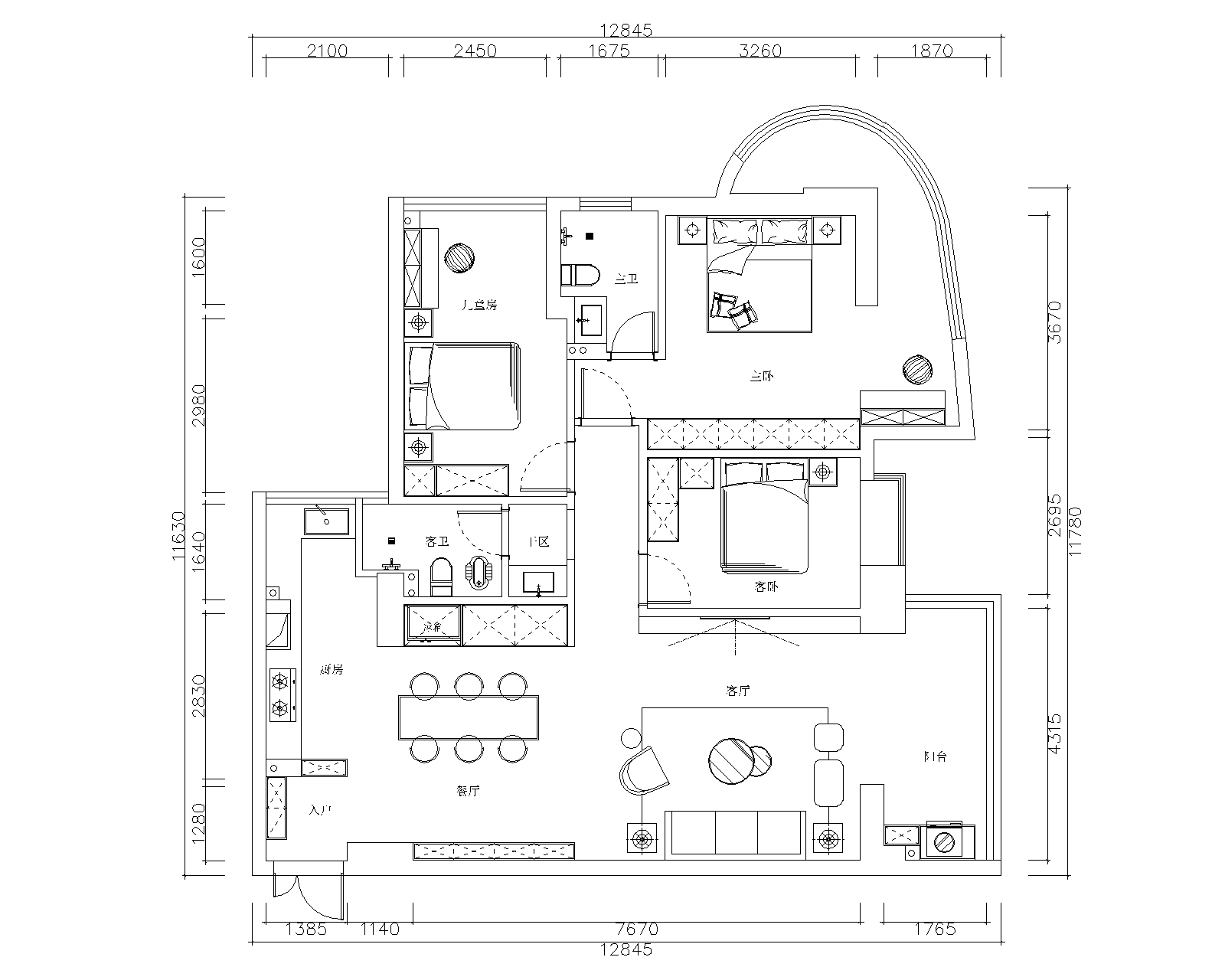 三葉石新作 | 華泰壹品125㎡，簡(jiǎn)約純粹的美